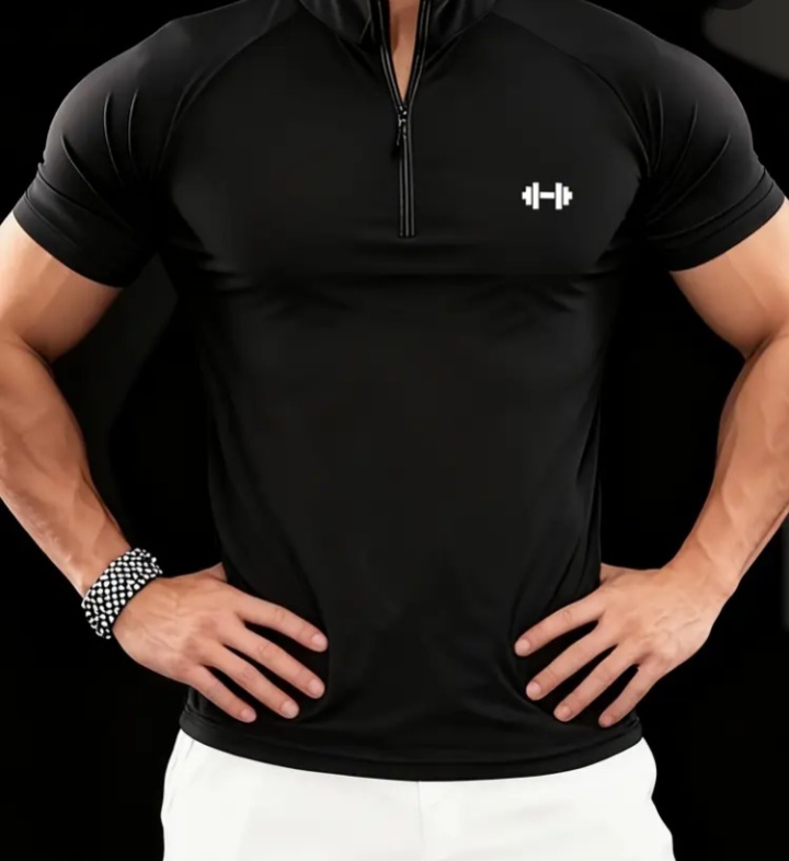 تيشيرت gym قماش اصلي مطاطي للشتاء والصيف